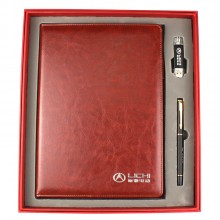 商務(wù)定制筆+本子+U盤 辦公套裝  麗馳電動定制案例