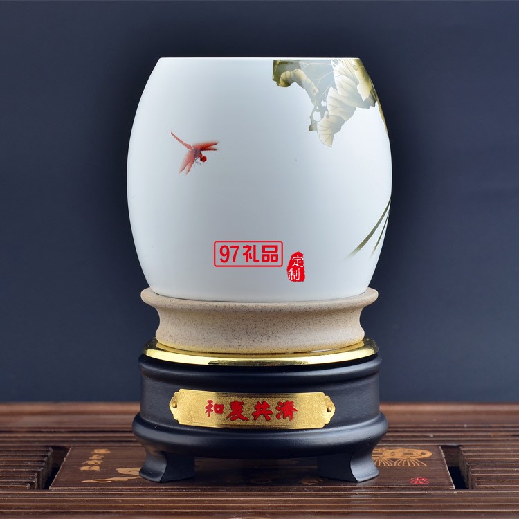 中國(guó)人民解放軍黃山艦隊(duì)定制案例——骨瓷筆筒