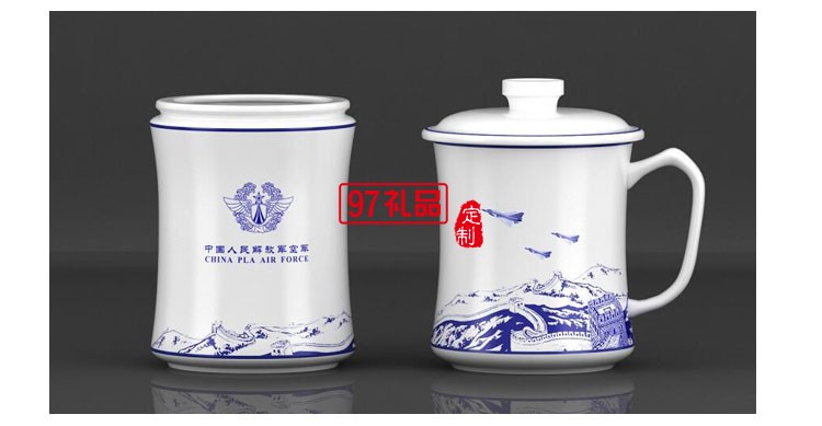 中國(guó)人民解放軍黃山艦隊(duì)定制案例——骨瓷筆筒