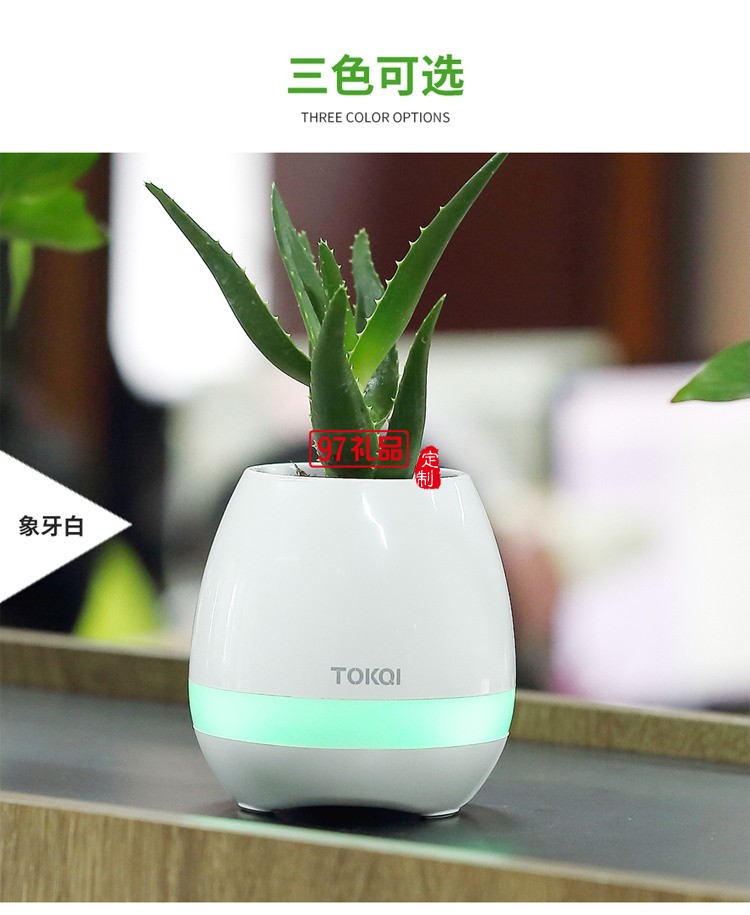 音樂(lè)花盆 智能藍(lán)牙連接音箱花盆觸碰感應(yīng)音響