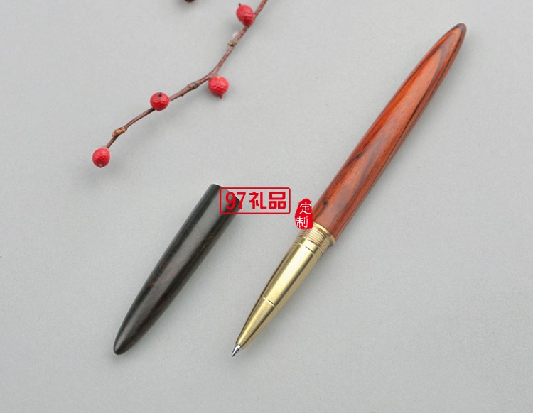 黃銅實(shí)木簽字筆木制筆桿黑色水筆高檔商務(wù)禮物個性定制紅木中性筆