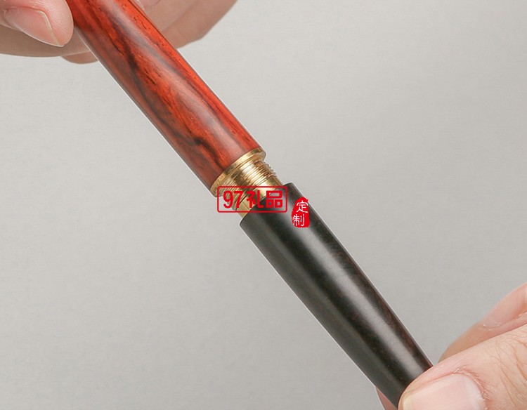 黃銅實(shí)木簽字筆木制筆桿黑色水筆高檔商務(wù)禮物個性定制紅木中性筆