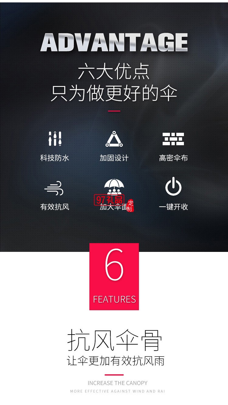 4S禮品傘奧迪汽車(chē)廣告?zhèn)惚捡Y