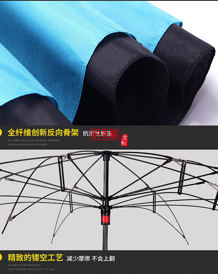 創(chuàng)意反向傘雙層 可站立反轉(zhuǎn)汽車(chē)晴雨傘可定制logo活動(dòng)小禮品