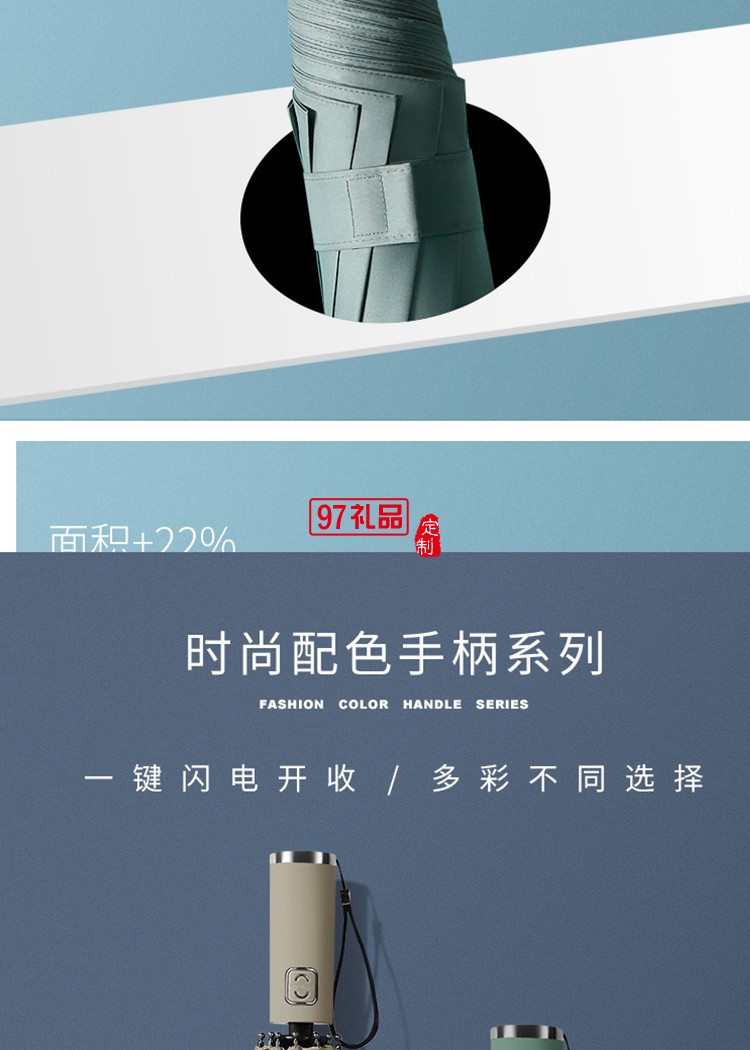 十二骨三折全自動(dòng)雨傘定制加印logo廣告雨傘商務(wù)黑膠遮陽傘