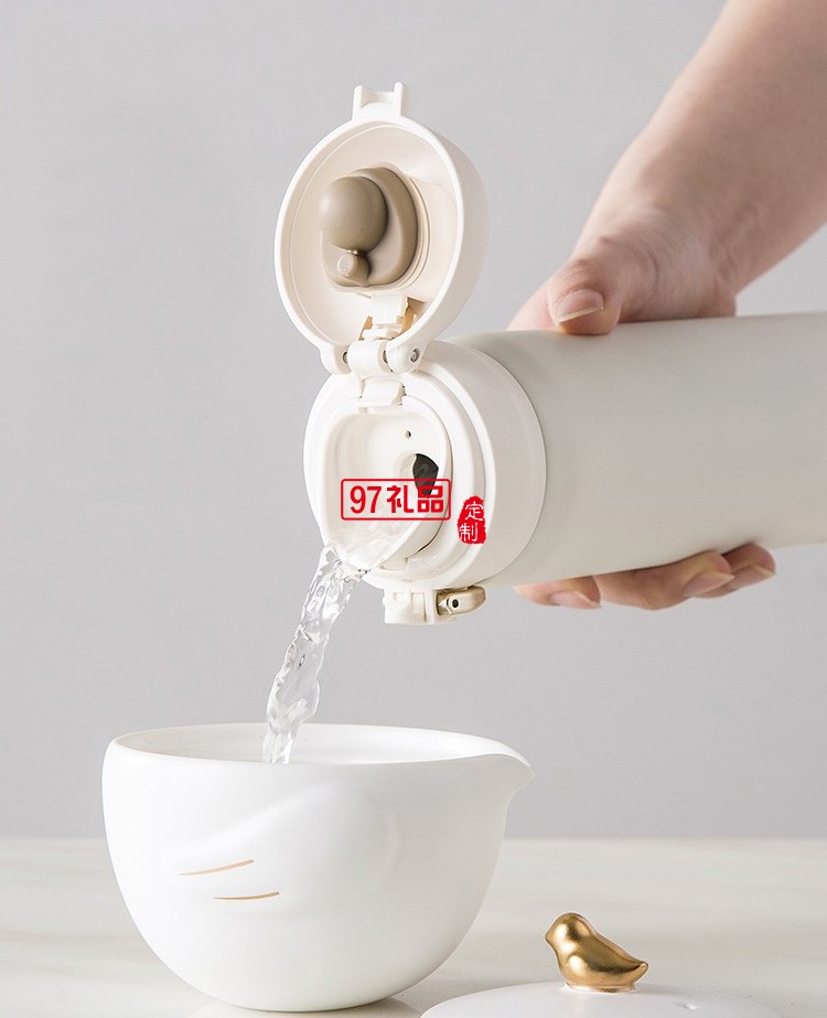 快樂(lè)旅途小鳥套裝公道杯便攜茶具套裝logo定制商務(wù)禮品