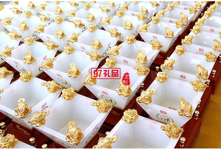 日進(jìn)斗金琉璃擺件 中號 招財(cái)風(fēng)水創(chuàng)意家居工藝品商務(wù)禮品