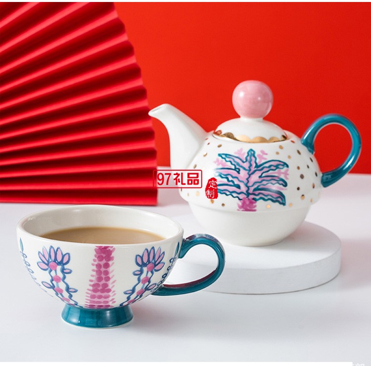 宮廷風(fēng)下午茶餐具套裝子母泡茶壺陶瓷北歐風(fēng)格英式小號創(chuàng)意個性