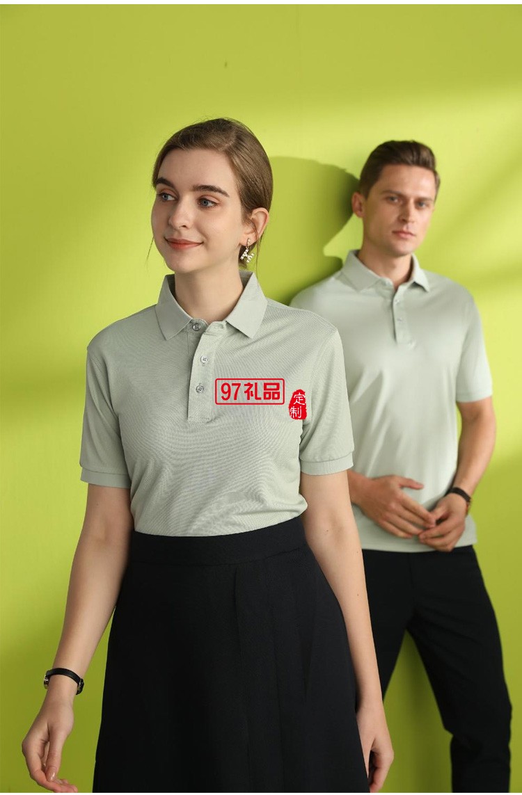 定制廣告衫200g巴洛克蔚藍(lán)翻領(lǐng)工作服活動服飾可定制