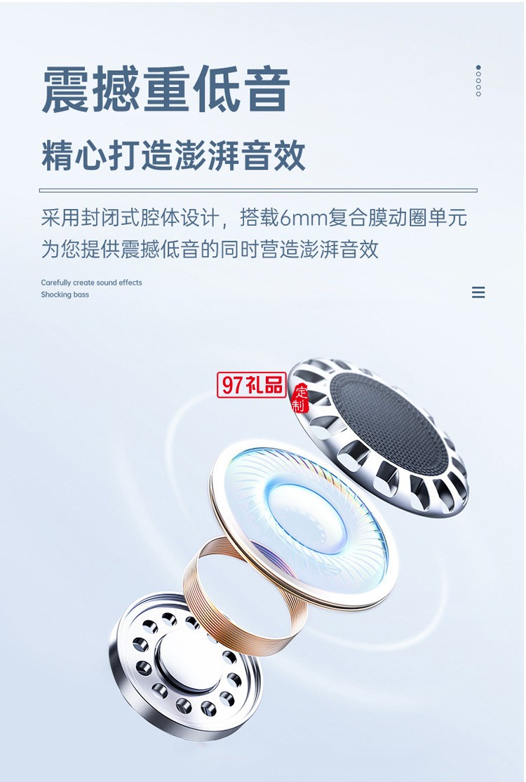 TWS無線運動藍(lán)牙雙耳耳機(jī) 帶電量數(shù)顯
