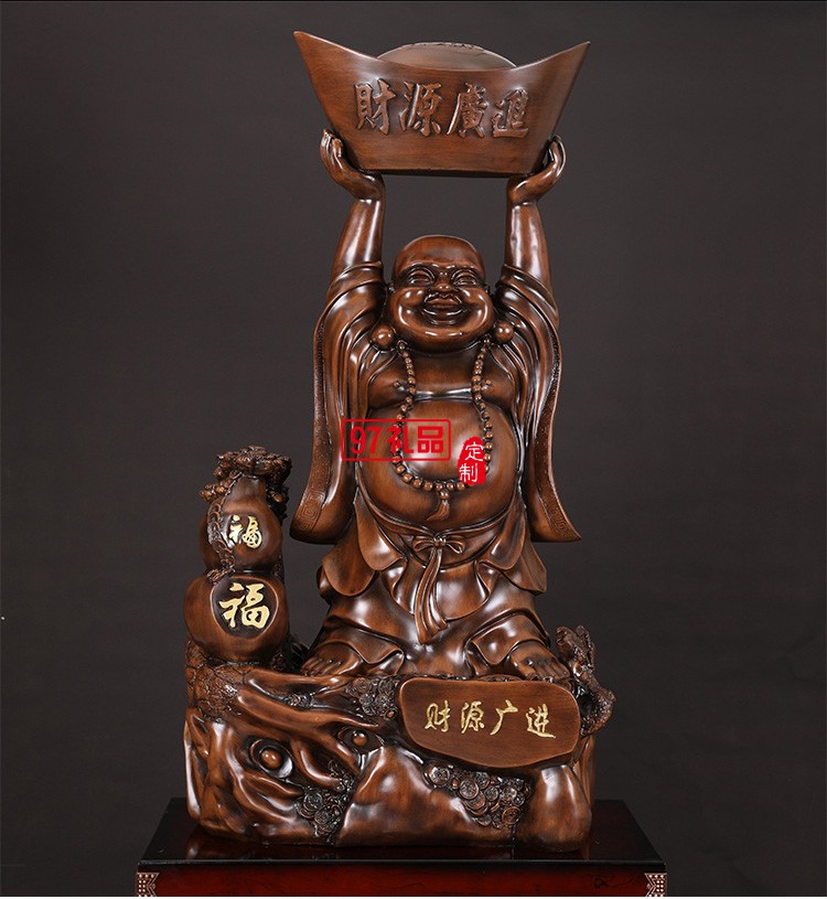 樹(shù)脂工藝品批發(fā)招財(cái)彌勒佛神像落地?cái)[件