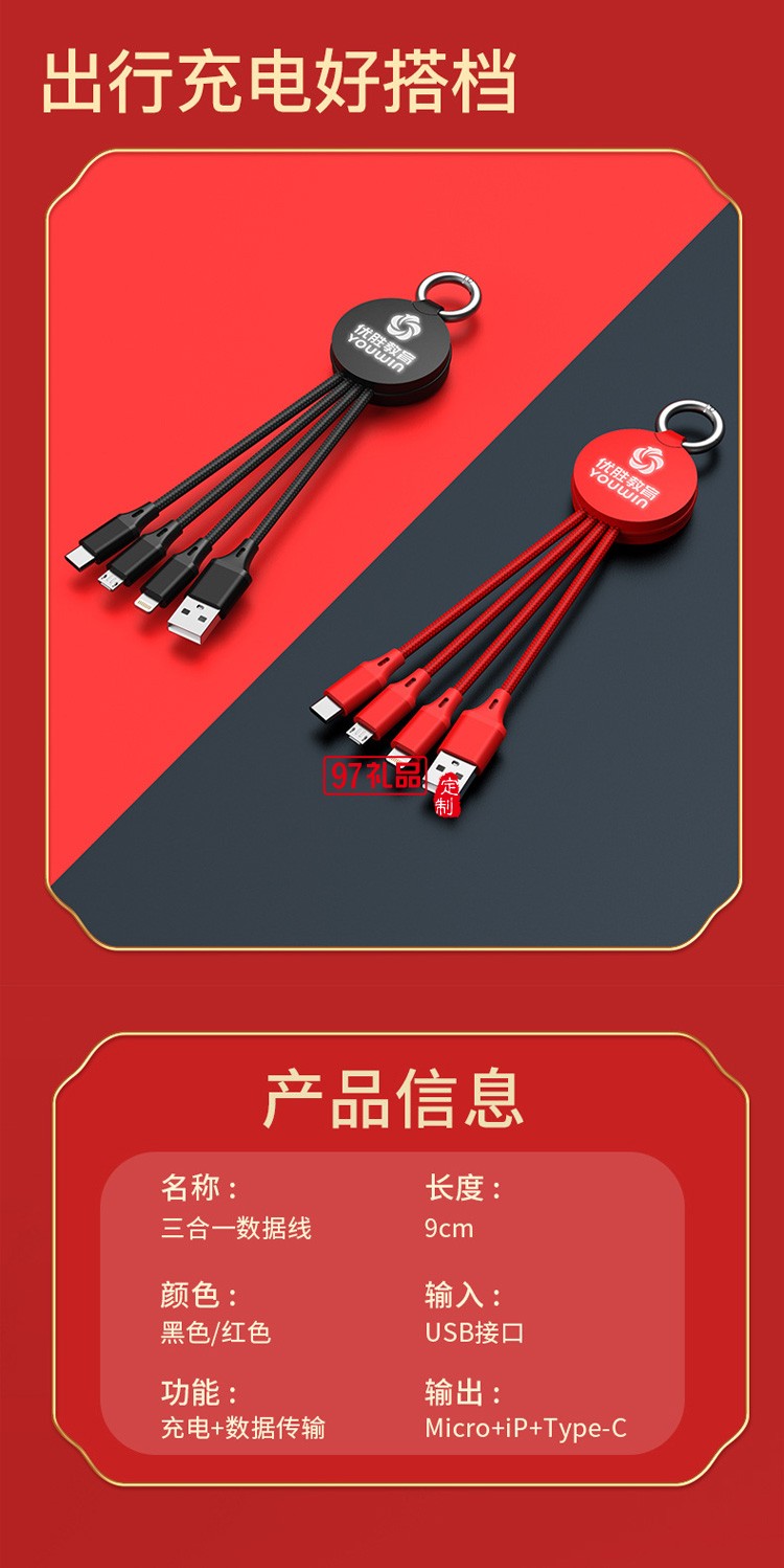 移動(dòng)電源、U盤(pán)、三合一數(shù)據(jù)線(xiàn)商務(wù)套裝公司廣告禮品定制