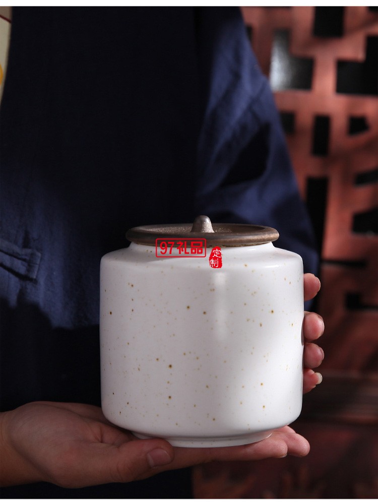 陶瓷茶葉密封罐茶葉包裝禮盒空盒小號復(fù)古紅白綠茶龍井碎銀子包裝