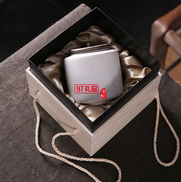 陶瓷茶葉密封罐茶葉包裝禮盒空盒小號復(fù)古紅白綠茶龍井碎銀子包裝