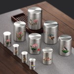 純錫茶葉罐旅行攜帶茶盒錫罐茶倉儲(chǔ)茶罐大小號(hào)手工金屬密封罐