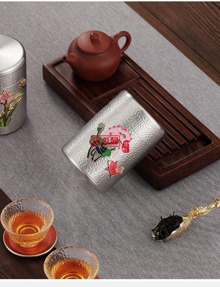純錫茶葉罐旅行攜帶茶盒錫罐茶倉儲茶罐大小號手工金屬密封罐