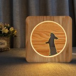 中秋禮品 木制LED燈 電子產(chǎn)品禮品創(chuàng)意裝飾臺 可定制logo