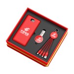 移動電源、U盤、三合一數(shù)據(jù)線商務(wù)套裝公司廣告禮品定制