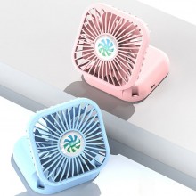 多功能小風扇可折疊手持掛脖學生桌面USB充電風扇定制公司廣告禮品
