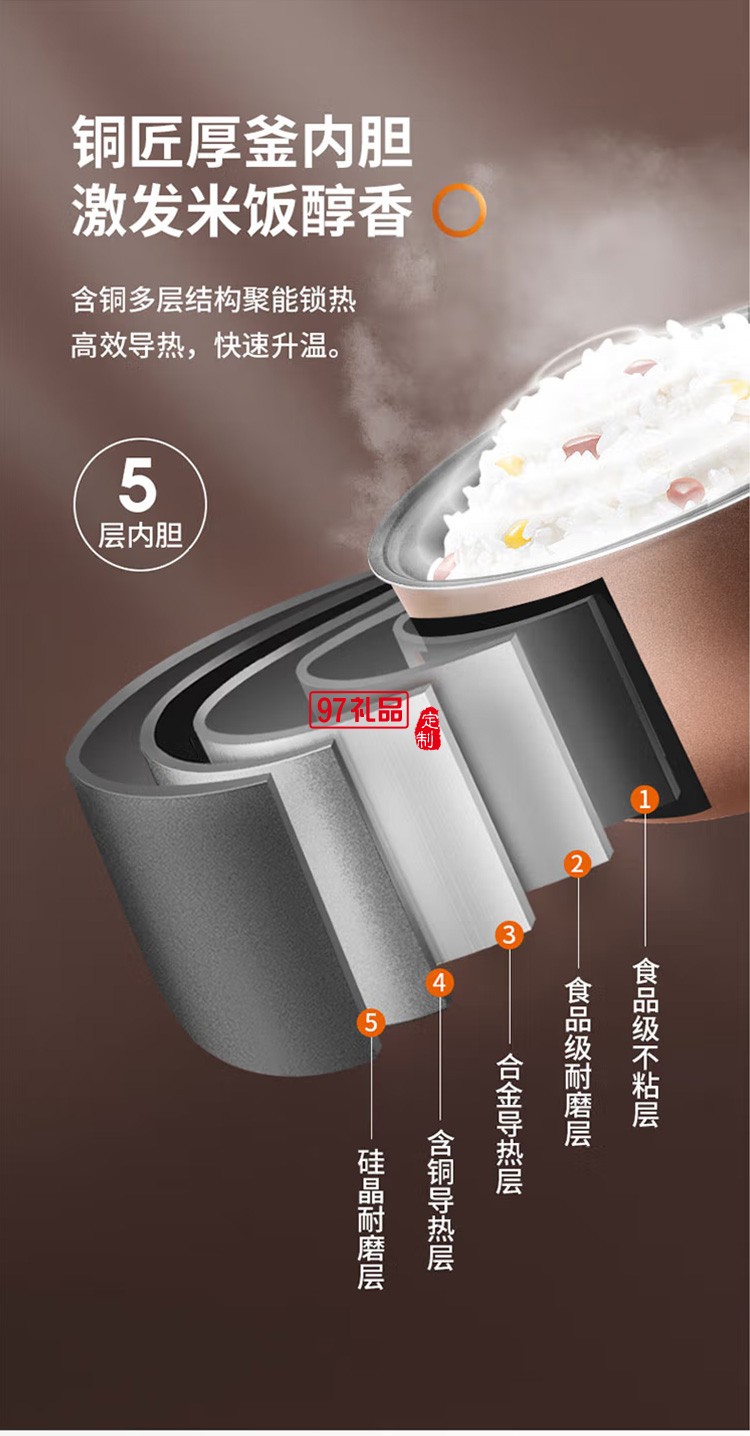 九陽(yáng)多功能電飯煲開蓋智能4L電飯鍋F40FZ-F339定制公司廣告禮品