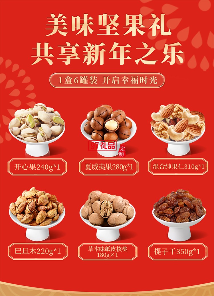 沃隆新年快樂堅果禮包