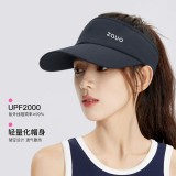 韓國zauo防曬空頂跑步帽女戶外運動防紫外線網球帽透氣春夏鴨舌帽