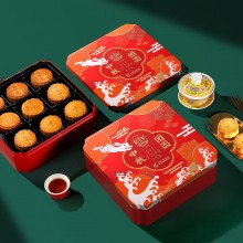 中秋節(jié)商務送禮團購福利 稻香村中秋團圓450g【鐵盒9餅5味】